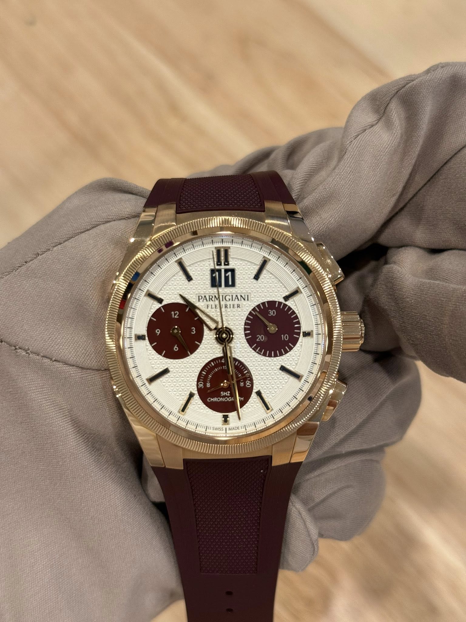 May be an image of wrist watch and text that says '11 PARM PARMIGIANI IGIANI RIER Tams MADY'