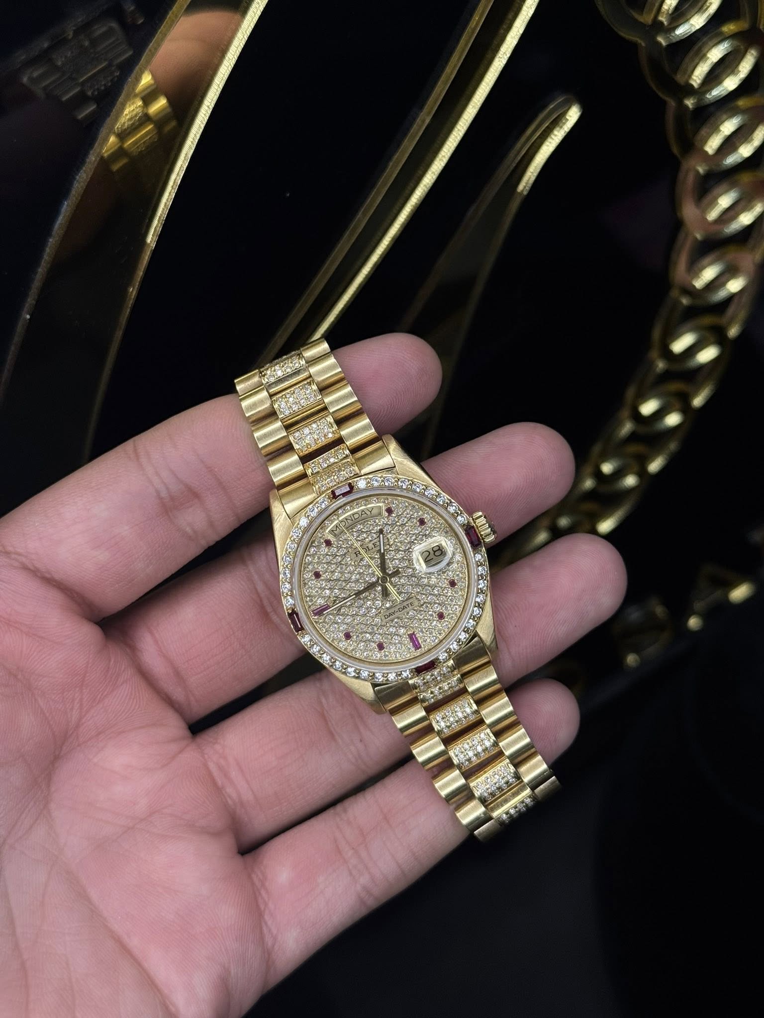 May be an image of wrist watch
