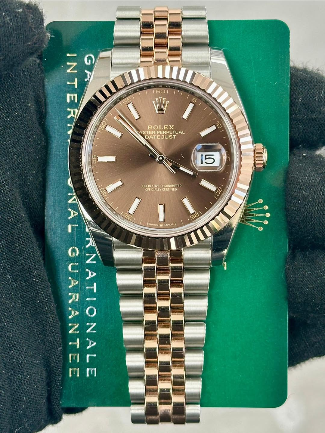 May be an image of wrist watch and text that says '60 55 INTE YA Μ GA 1 50 5 ROLEX YST STER PERPETUAL TUAL DAT DATEJO EJUST 10 15 SUFERLATIME EOFCMLL CERTIFIED…