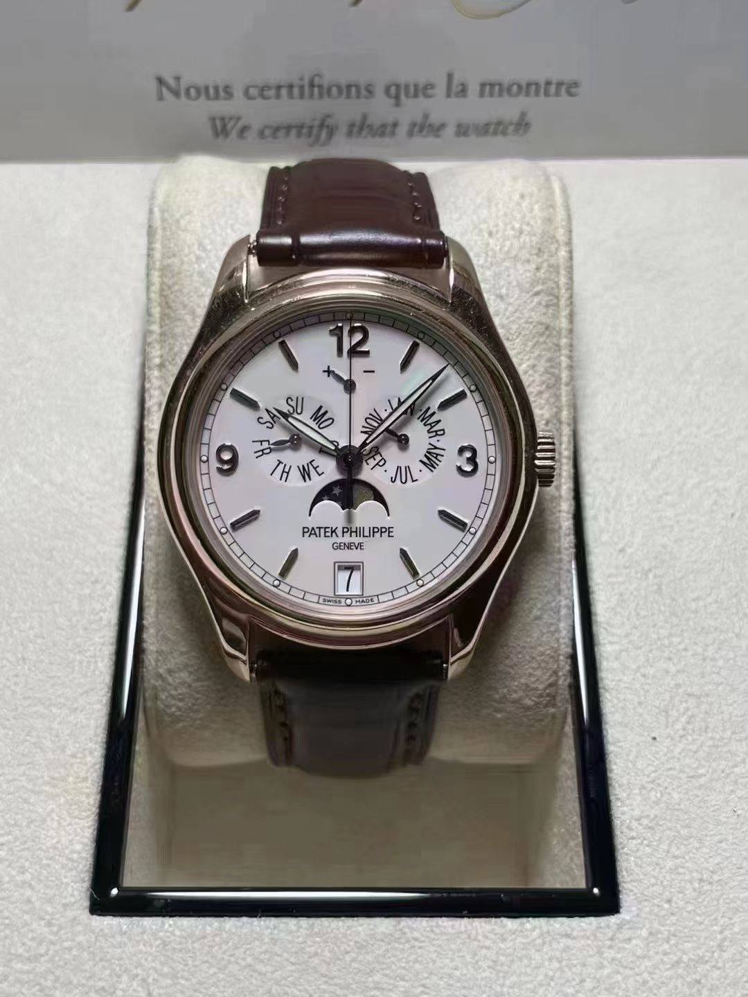 May be an image of wrist watch and text that says 'Nous certifions que la montre Weceify that We.comifthat.be.wvatch thatthe the BEmEлeB 12 รม NOV: THWE MAR MAY ៣ JUL PATEK…