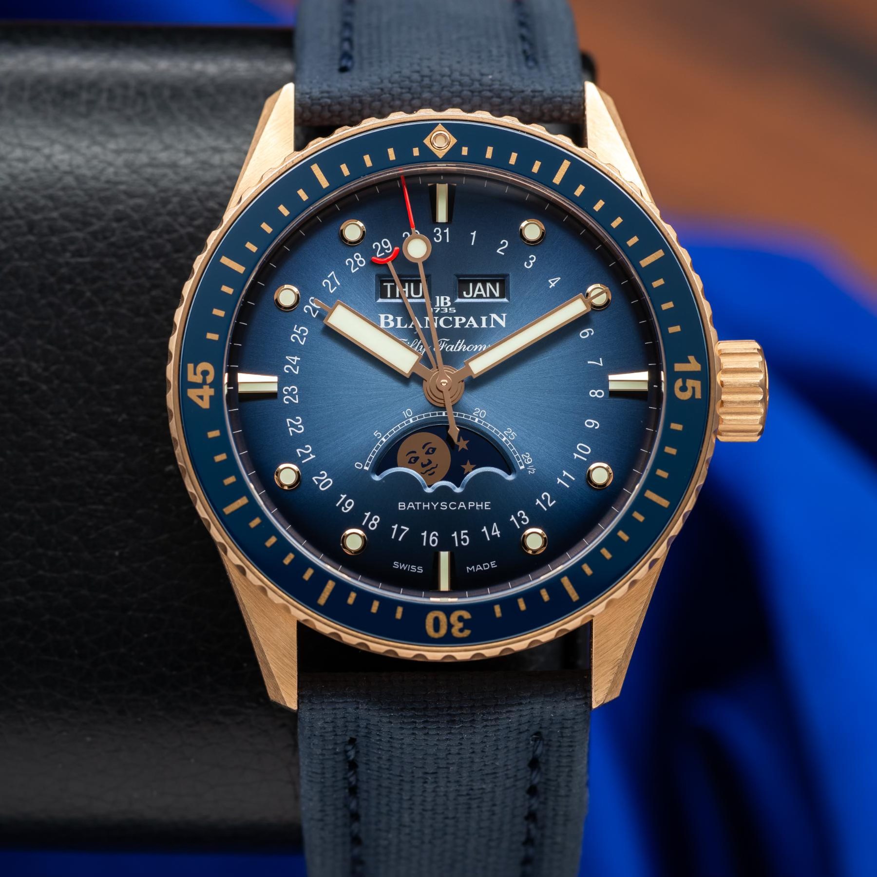 May be an image of wrist watch and text that says ' න 〕 THU JB JAN 25 BLA BLANCPAIN ・ジ Washeay 24 23 22 記 20 في 9 18 BA IYSCA 해 7 16 ဆ 15 FOREEE တ 0 سس ن MADE 00'