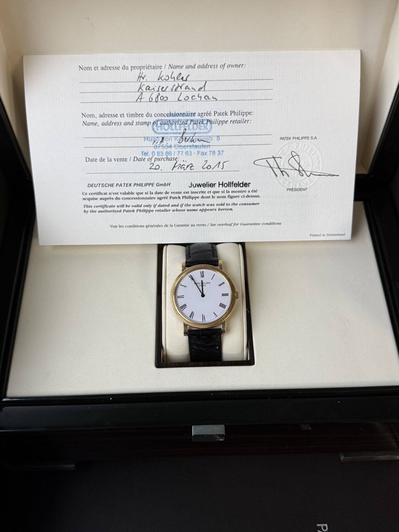 May be an image of wrist watch and text that says 'Nom el adressc ตัน propriétaire Name and address of owner: Ko4eл kaisurdas kaisuttasd Kaise wHrase A6800 ช้อง lochas Nom,…