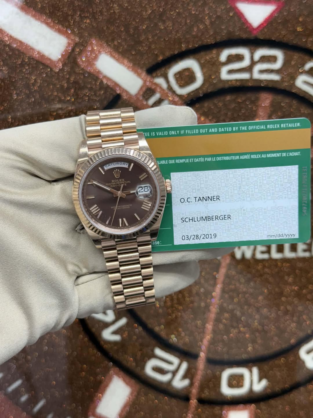 May be an image of wrist watch and text that says 'Aoν O 22 TEE VALID ONLY IF FILLED OUT AND DATED BY Y THE OFFICIAL ROLE RETAILER SATURDRY MABLE REMPUE DATEE DIST STRIBA AGREE…