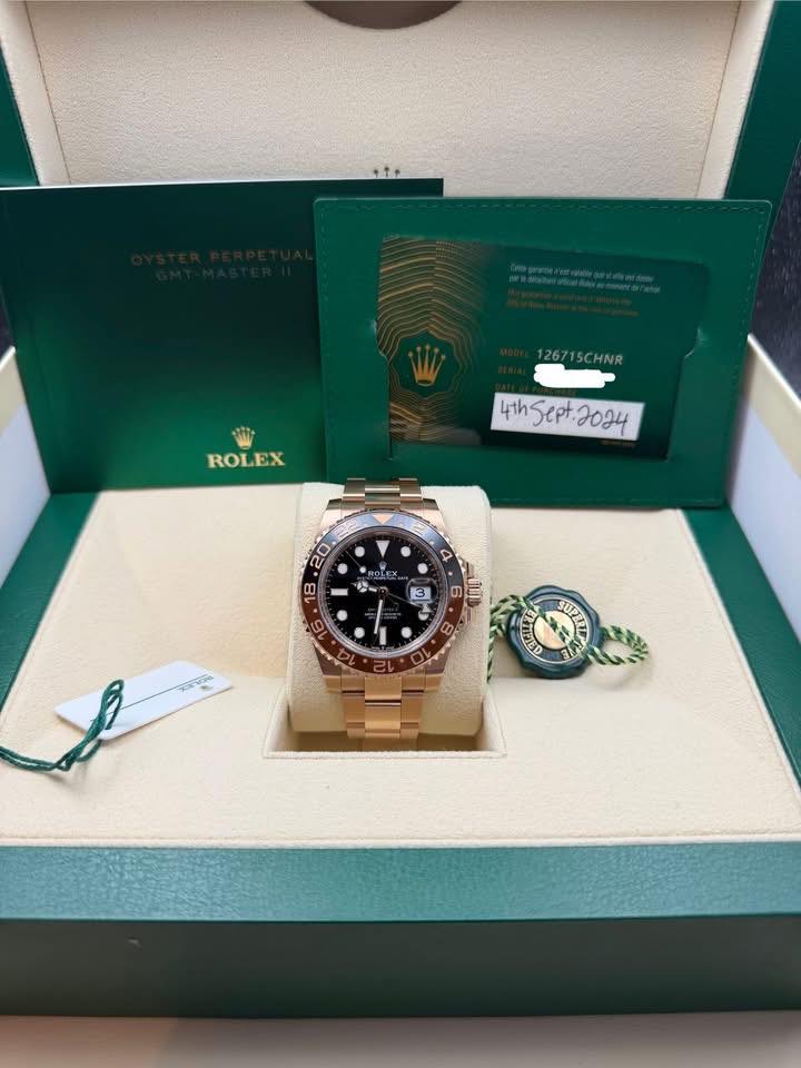 May be an image of wrist watch and text that says '126715CHNR ROLEX 4thSept. 4th Sept:2024 Sept. 0eX ー 3 6 6 6'