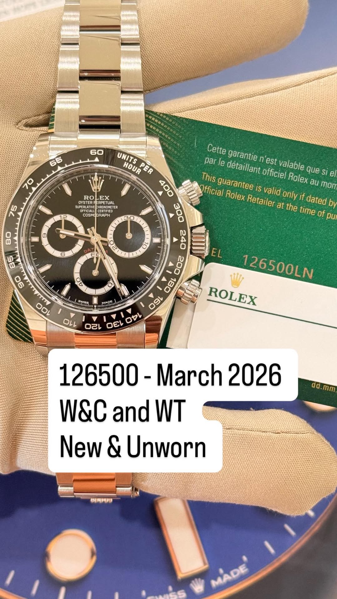 May be an image of wrist watch and text that says '60 65 70 RO LEX EX 75 DIFIMCU nrPKArA 0 Cette garantie est valable que si el par le détaillant officiel Rolex This Official…