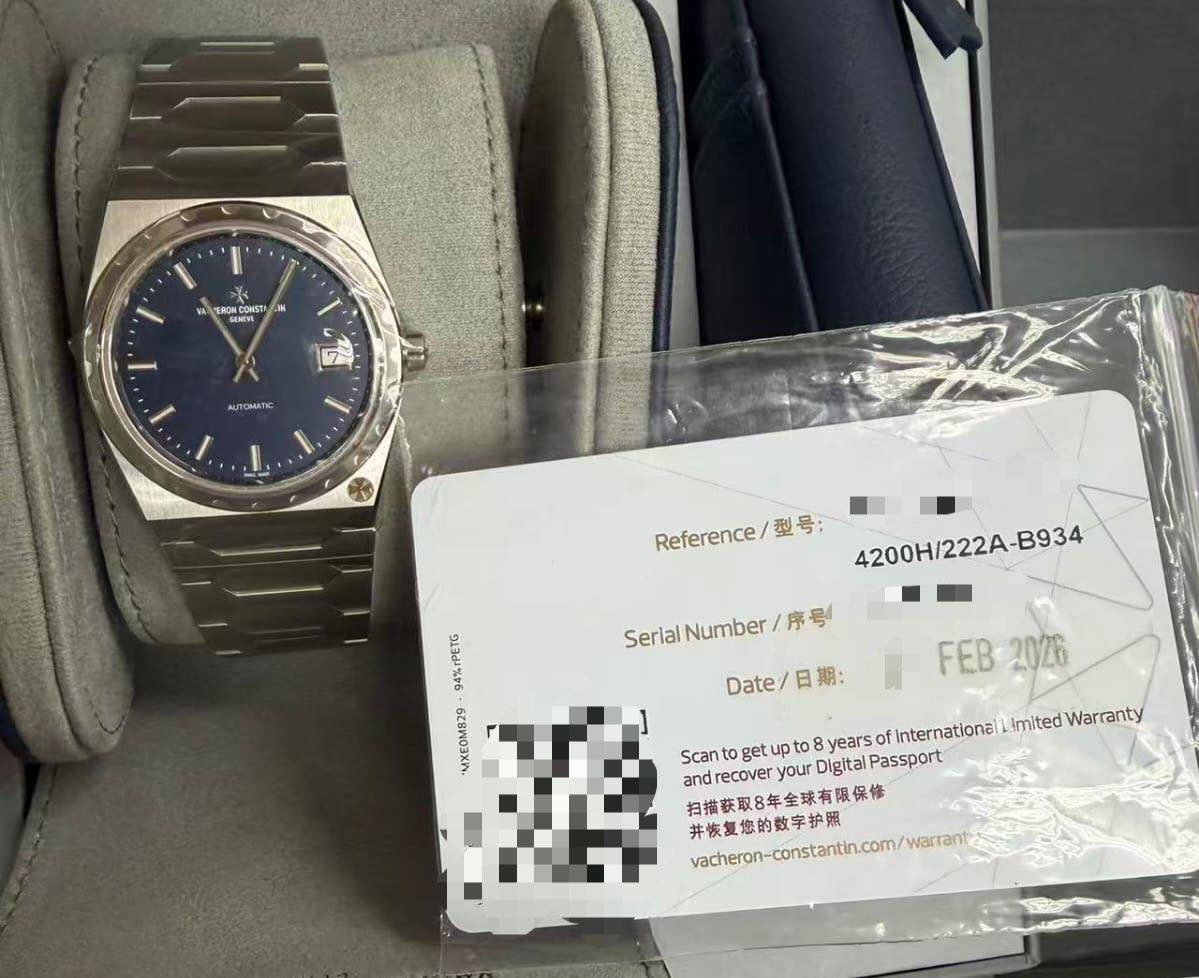 May be an image of wrist watch and text that says 'ア B4 PRCO JaN RONCOMST I 7 AEЛOATK AP Reference/ 型号 4200H/222A-B934 Serial SerialNumber/ Number/ Date/ 日期: ๑1361%56 ocEO3XA FEB:…