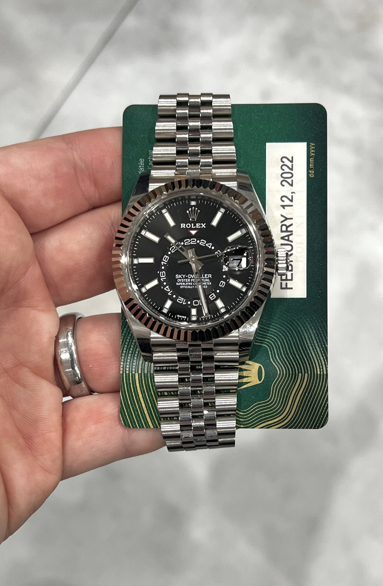 May be an image of wrist watch and text that says '2022 dd.mm.yyyy mm dd. 12, FELIRUARY ROLEX O ਗਾ DV ۷۸: بح 9 0 • M 0'