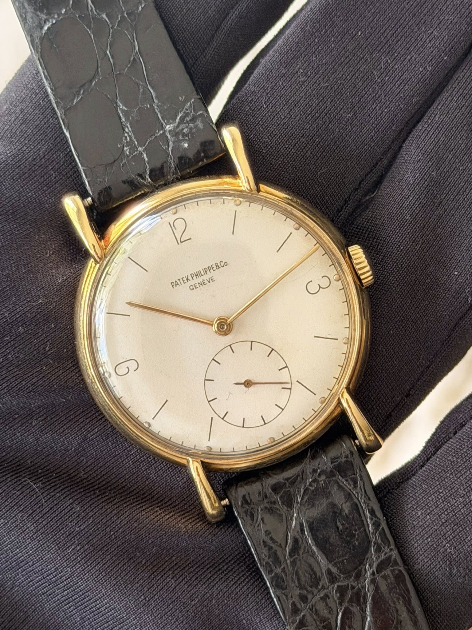 May be an image of wrist watch and text that says '/ 12 I PATEKPHILIPPE&CO PATE GENEVE I 3 กยาม 9 ١'