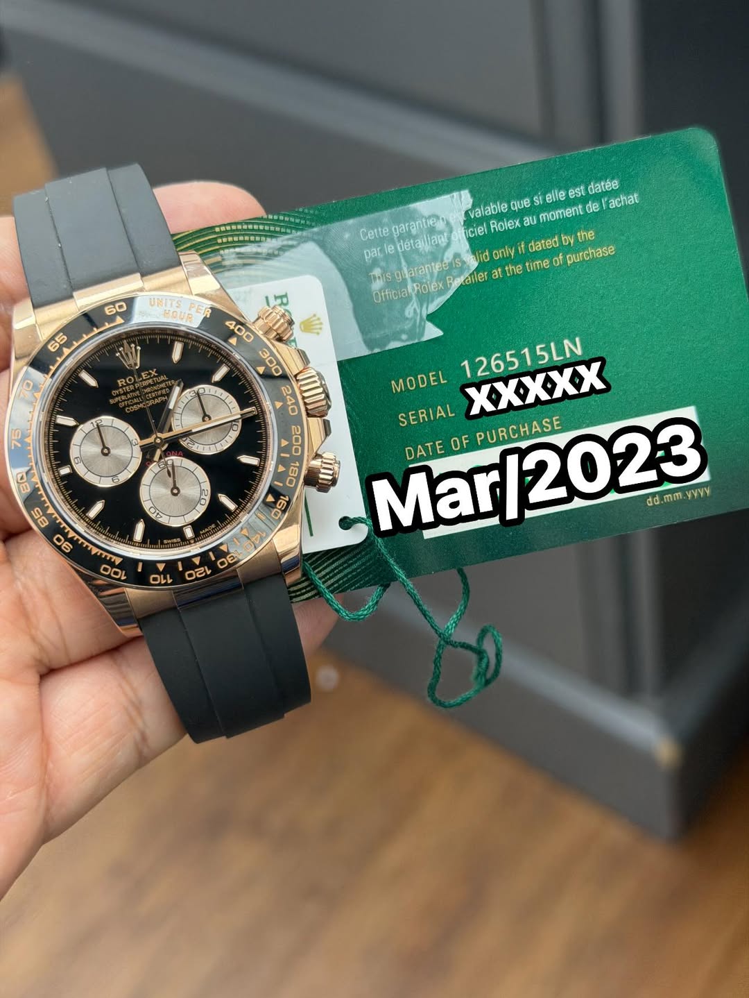 May be an image of wrist watch and text that says '60 UNITS NOUR Cette détaillant ciel Rolex garantie valable Que elle est datóe datée moment de 'achat patfedétailant pat…