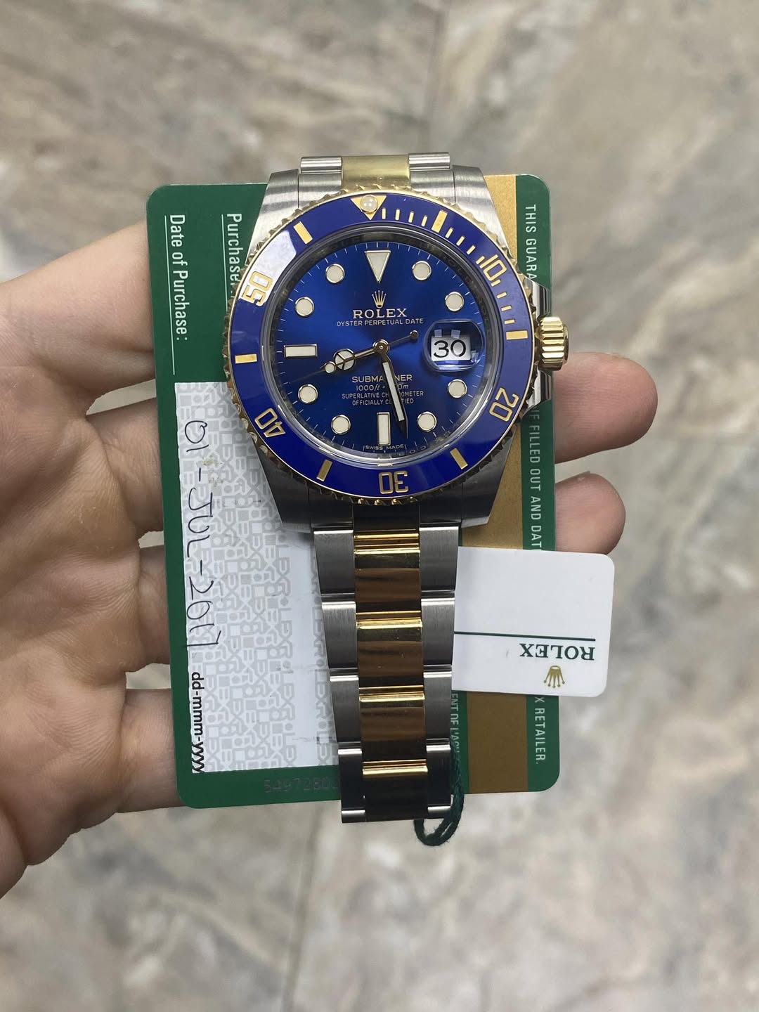 May be an image of wrist watch and text that says 'THIS 10 GUARA ROLEX EHSTER 冰网 Date of Purchase Purchast 05 Purchase 01-0--59 ٦٦1=2 40 30 ER I 20 ILLED OUT I AND DAT X3 ርገሃ I 꾸포'