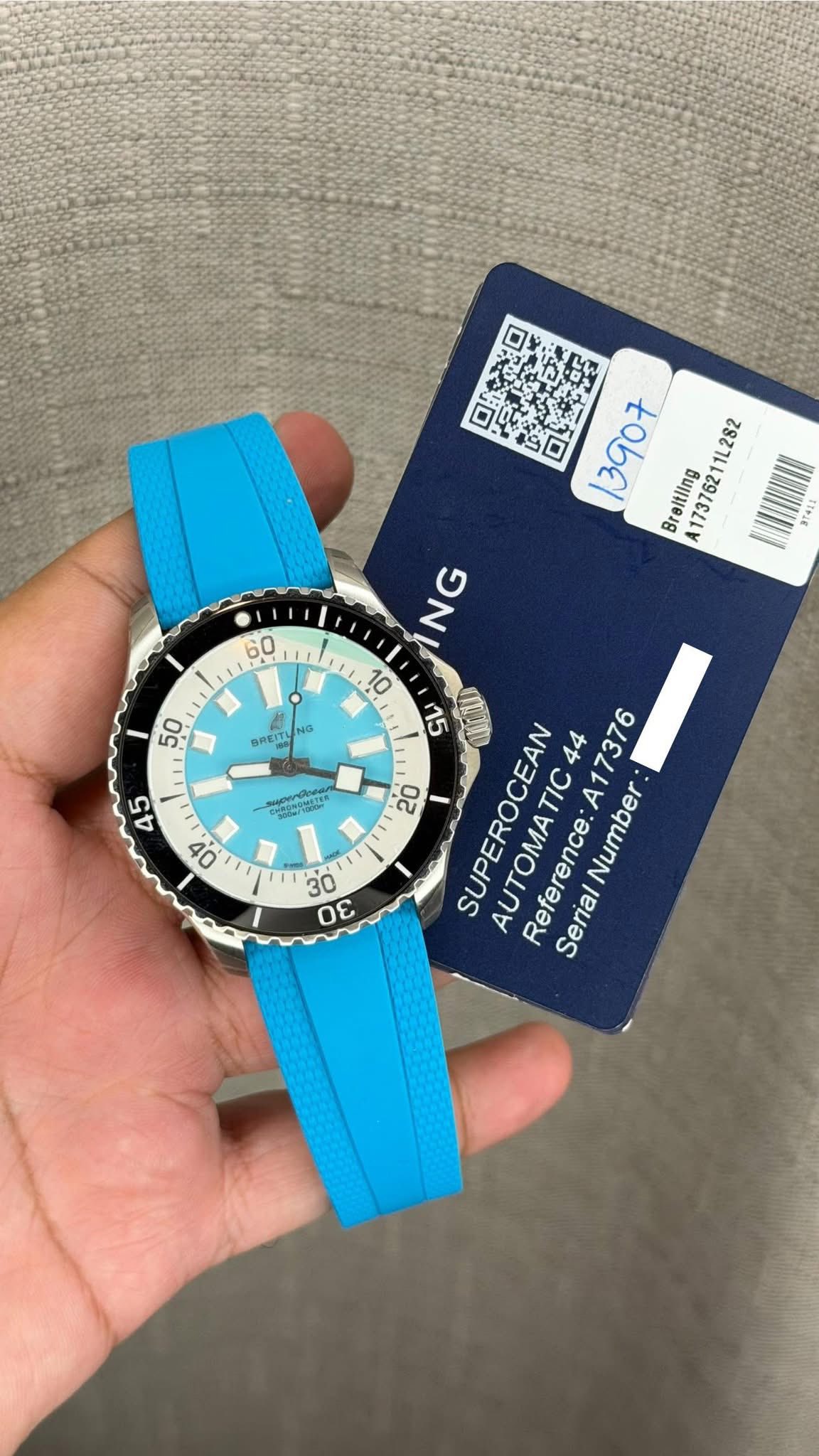 May be an image of wrist watch and text that says 'きロ 3907 A173762 A17376211L282 1L282 Breltling 60 0 1 NG 50 BAEAA NG MACATER odeee SUPEROCEAN መ 44 A17376 20 ΤΙς / AUTOMA…