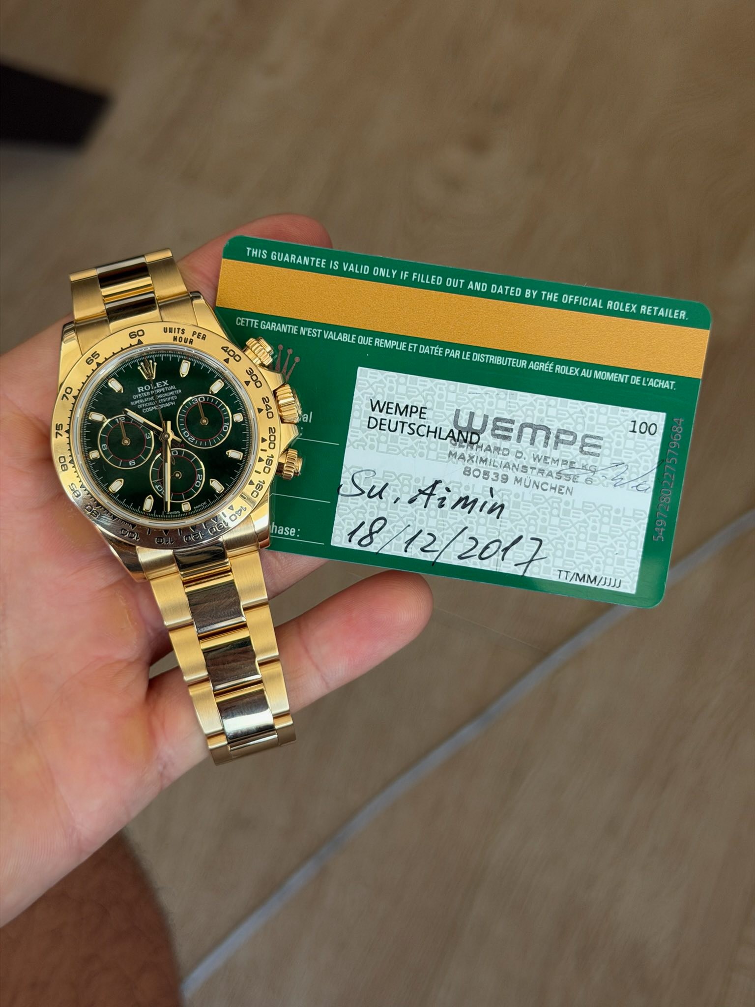 May be an image of wrist watch and text that says 'THIS GUARANTEE VALID ONLY IF FILLED 60 UNITS MOVR PER AND DATED G5 70 ETTE GARANTIE NEST VALABLE QUE REMPLIE TDATÉE THE OFFICIAL…
