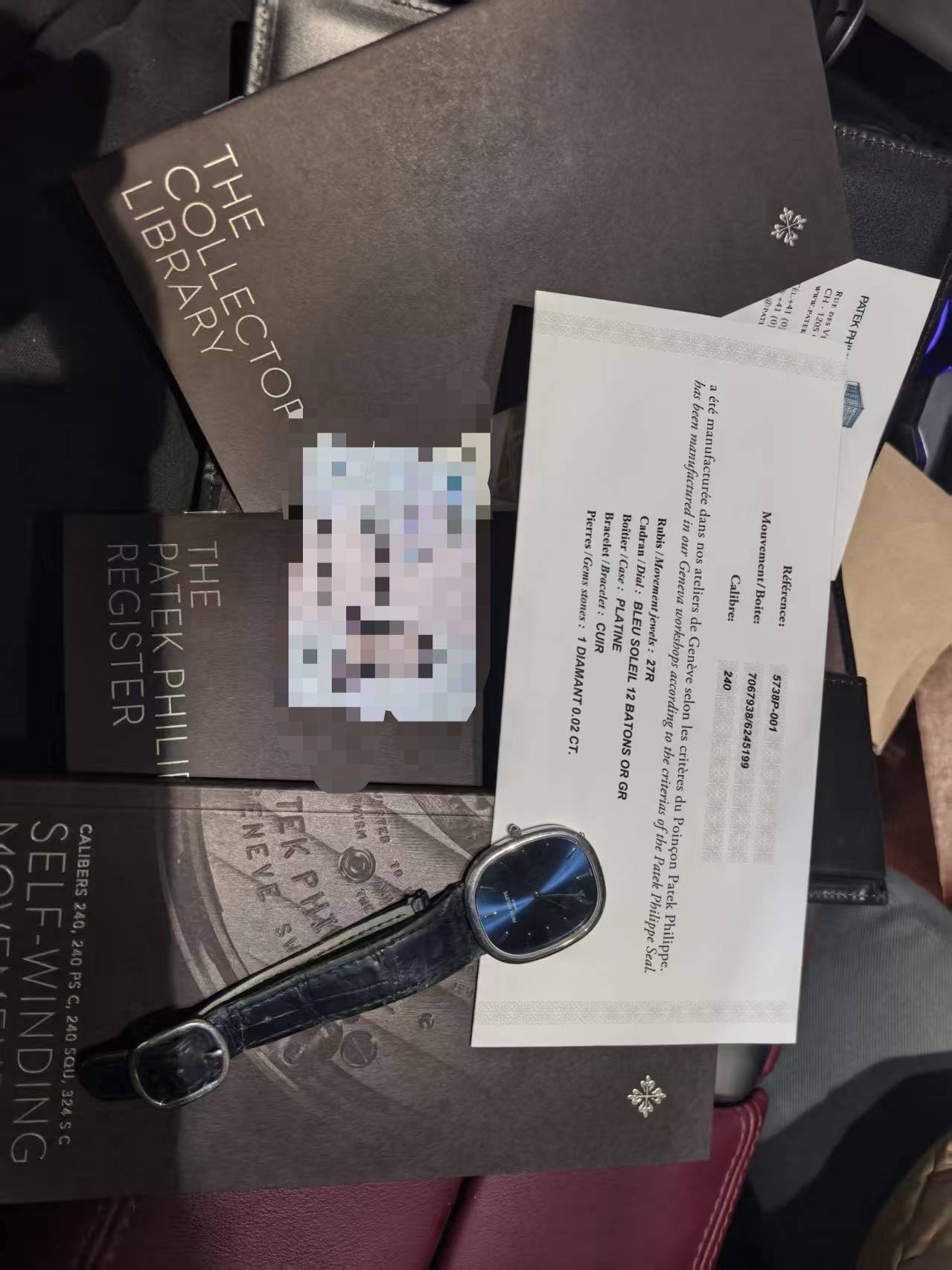 May be an image of ticket stub and text that says '円 ELL PATEK =K THE PHILII buts been éré ต a dans Pirrres/ Bracelet o Rubis/ /Gems nos Mouvement Mouvement/Rot Reférence: stones 0…