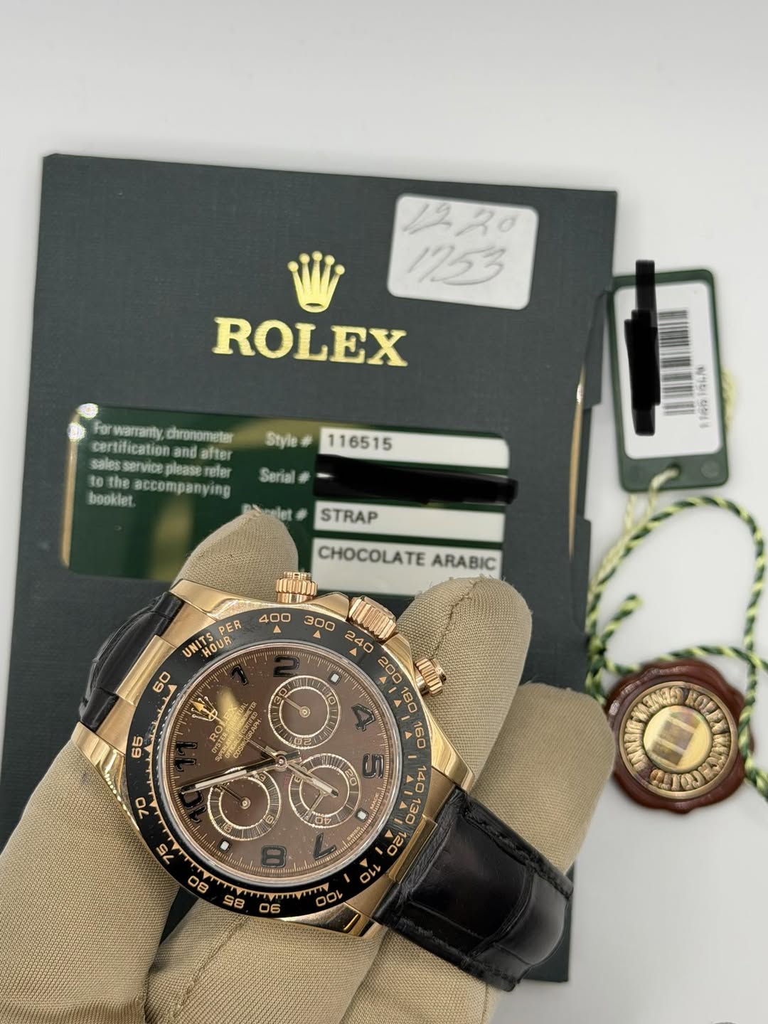 May be an image of wrist watch and text that says '1220 o 1753 ROLEX For Warranty chronometer certification and after sales service please refer the eccompanying booklet Style…