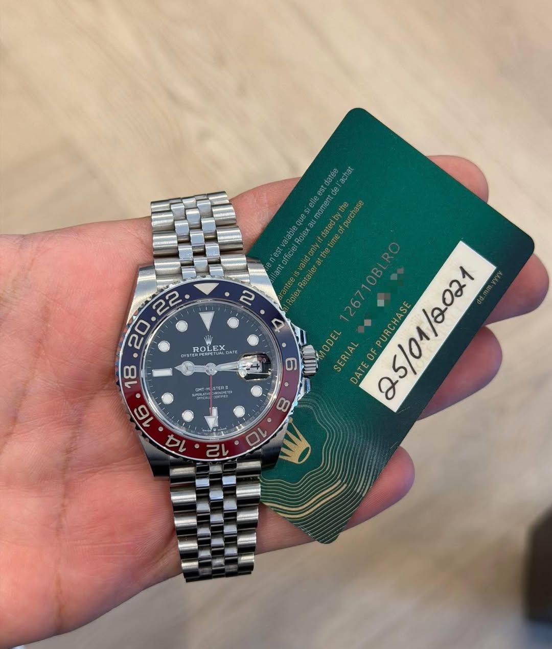 May be an image of wrist watch and text that says 'ב holex 4 RO1 iE ROLEX LTA acл3T sielle momentde ODEL SERIAL DATEO DAT 25/01/2021 6 IIJO • HENDETES 제0원 อางม M I'