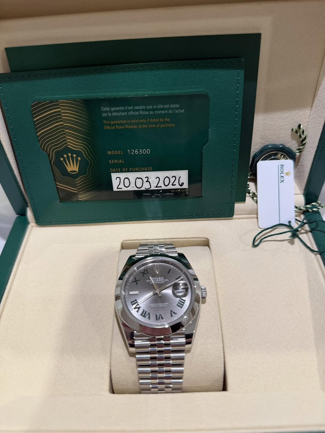 May be an image of wrist watch and text that says 'ODEL DEL126300 AOU00 カアー - ዜጣህ HAIA Иn E I IA A - III'