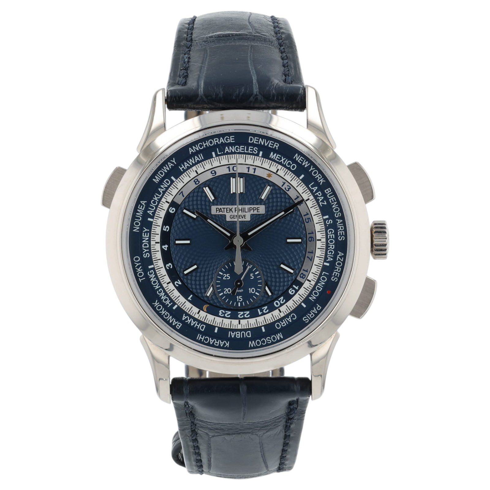 May be an image of wrist watch and text that says 'C PATEK PATEKHILIPPI HILIPPE GEFEVE ENEVE EVE ANCHORAGE ES ES היקויין MEXIC XICO NEW ANGEL DENVER MIDWAY ααη 8 HAWAII 9 1 YORK…