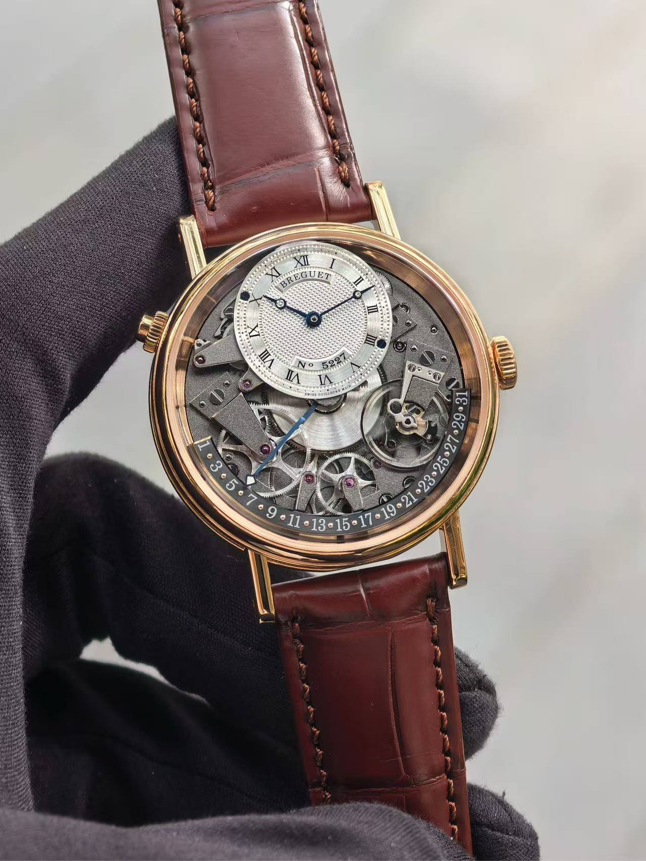 May be an image of wrist watch and text that says 'I SREGUET SREGT 9 2 III IIA No 5227 иA IA ብኛ পা HI 8 છું 66 လ 1867 O ယ °'
