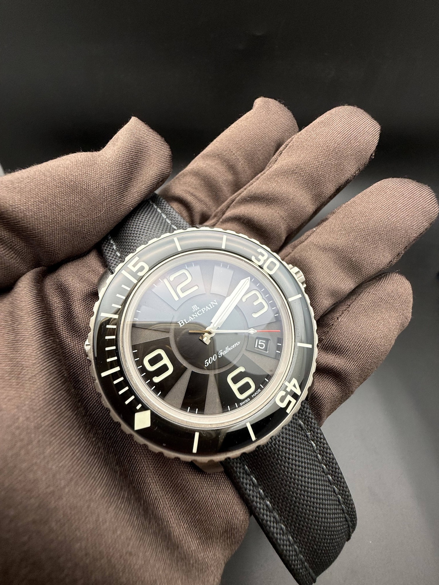 May be an image of wrist watch and text that says '1/5 5 12 BLANCPAIN CPAIN BL 30 က 5 9 athems 500 6 MADE 55 C អា รนาย つ始味'