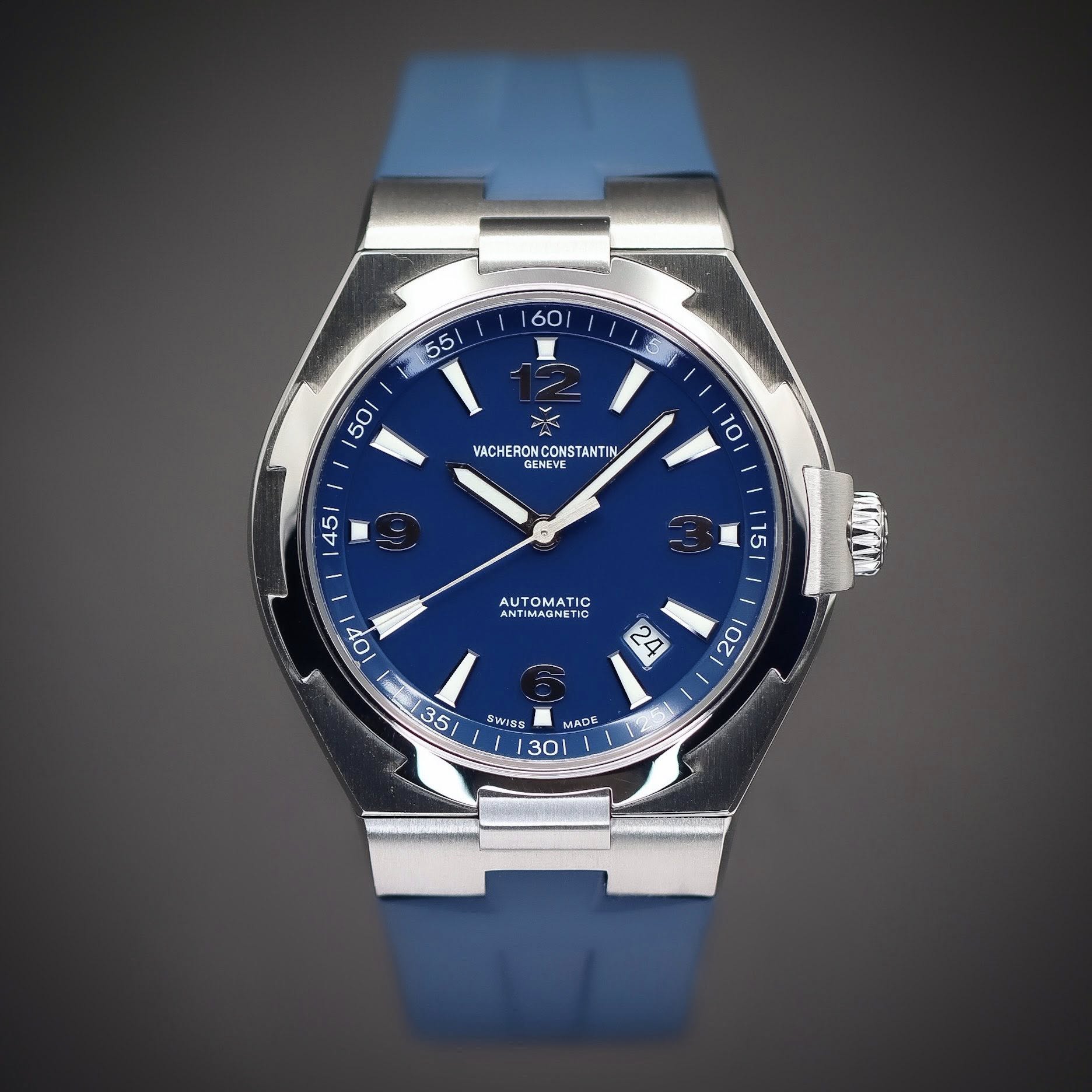 May be an image of wrist watch and text that says '60 55 50 VACHEROI ACHERONCONSTANTIN ISTANTIN GENEVE ENEVE 10 45 15 AUTOMATIC TIG 1O 24 20 35/ 35 2 MADE WISS 301'