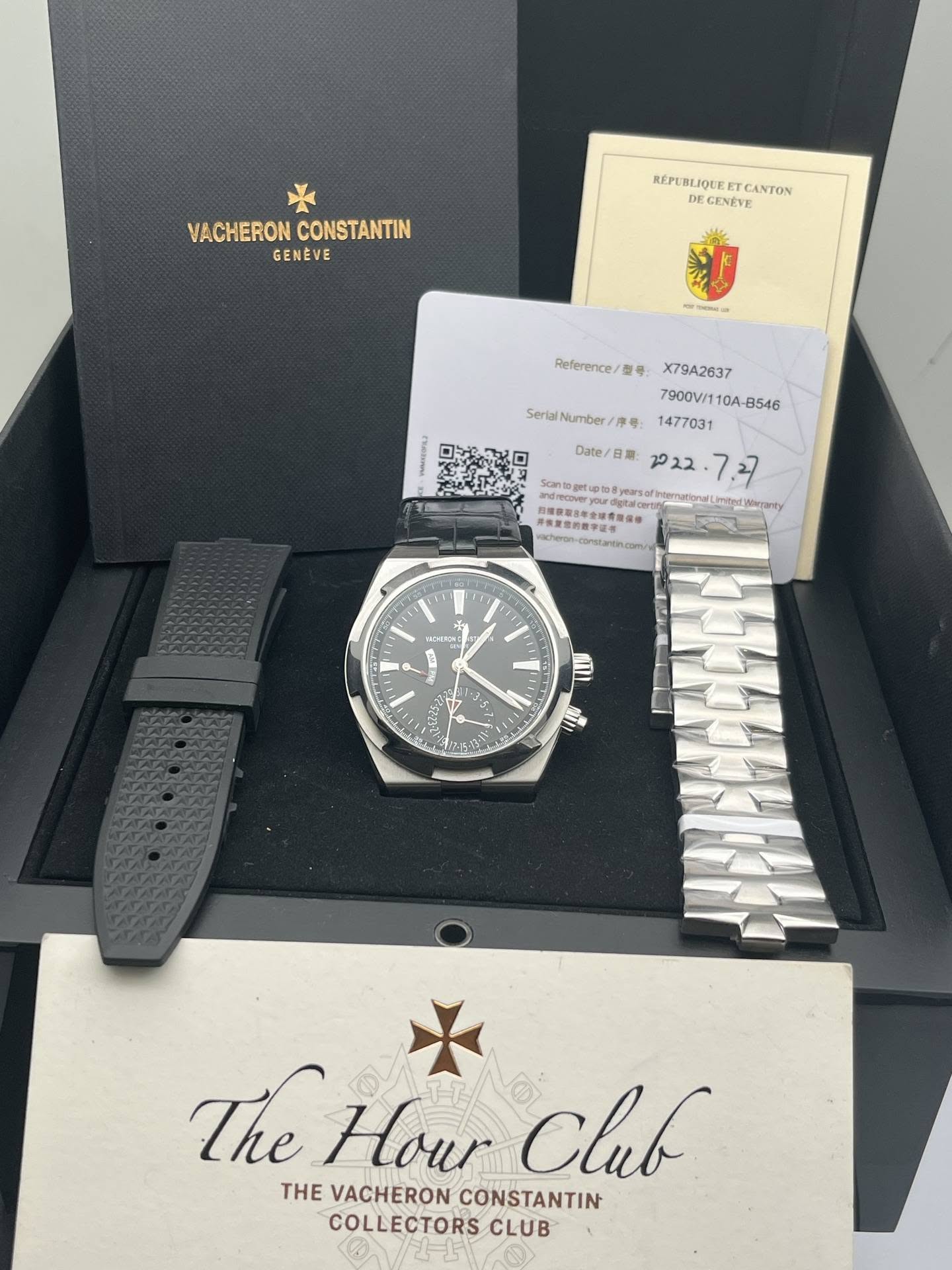 May be an image of wrist watch and text that says 'VACHERON VACHERONCONSTANTIN CONSTANTIN GENEVE VE REPUBLIOCE REPEBLQLEETCANTON ETCANTON DE ECENÉVE Reference/ 원은: X79A2637…