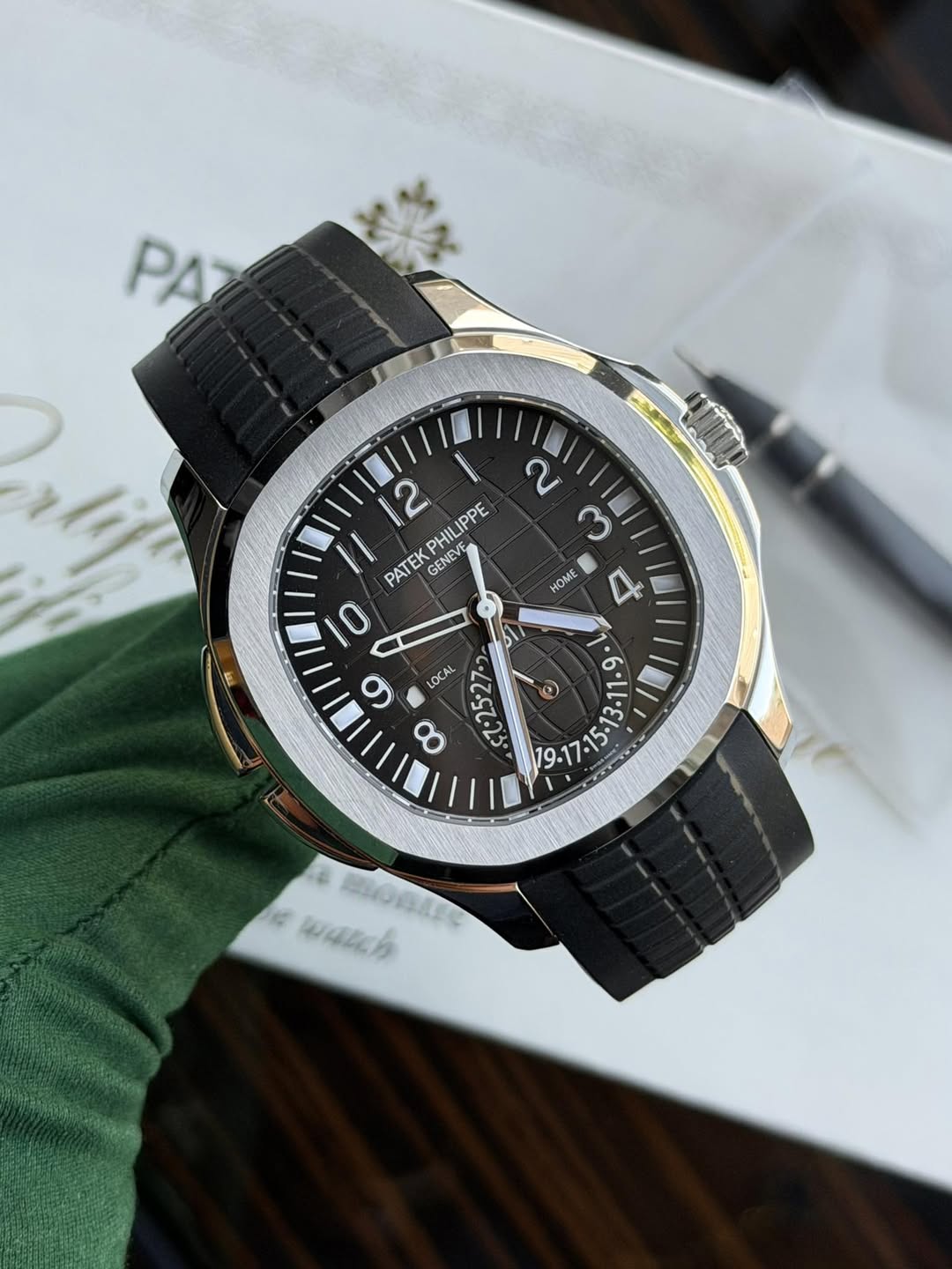 May be an image of wrist watch and text that says 'PA 2 // PATEK GENEVE PHILIPPE LIPPE O 2 3 HOME रন OCA 30 ထ LOCAL $で25・ 0MOSAZ wo6aлe watch'
