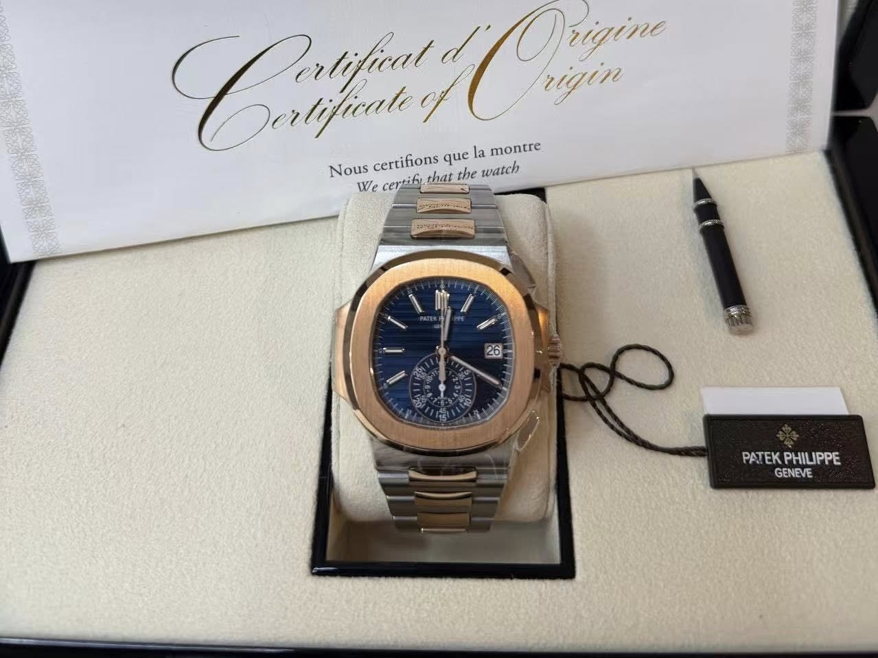 May be an image of wrist watch and text that says 'Critfun rtifical Crain Origino rigin que la montre Nous certifions that the watch We certify. 26 PA PATEK PATEKPHILIPPE TEK…
