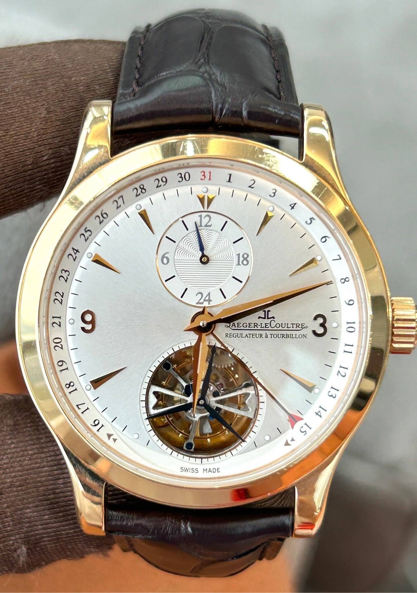 May be an image of wrist watch and text that says '8น / 6 4 5 6 د e ٥ o [ 16 ٥ 24 8 9 AEGER-LECOULTRE- TRE. 3 ሶ JL R-LECOULTRE- REGULATEUR REGULATEURÀTOURBILLON TOURBILLON 10 e…
