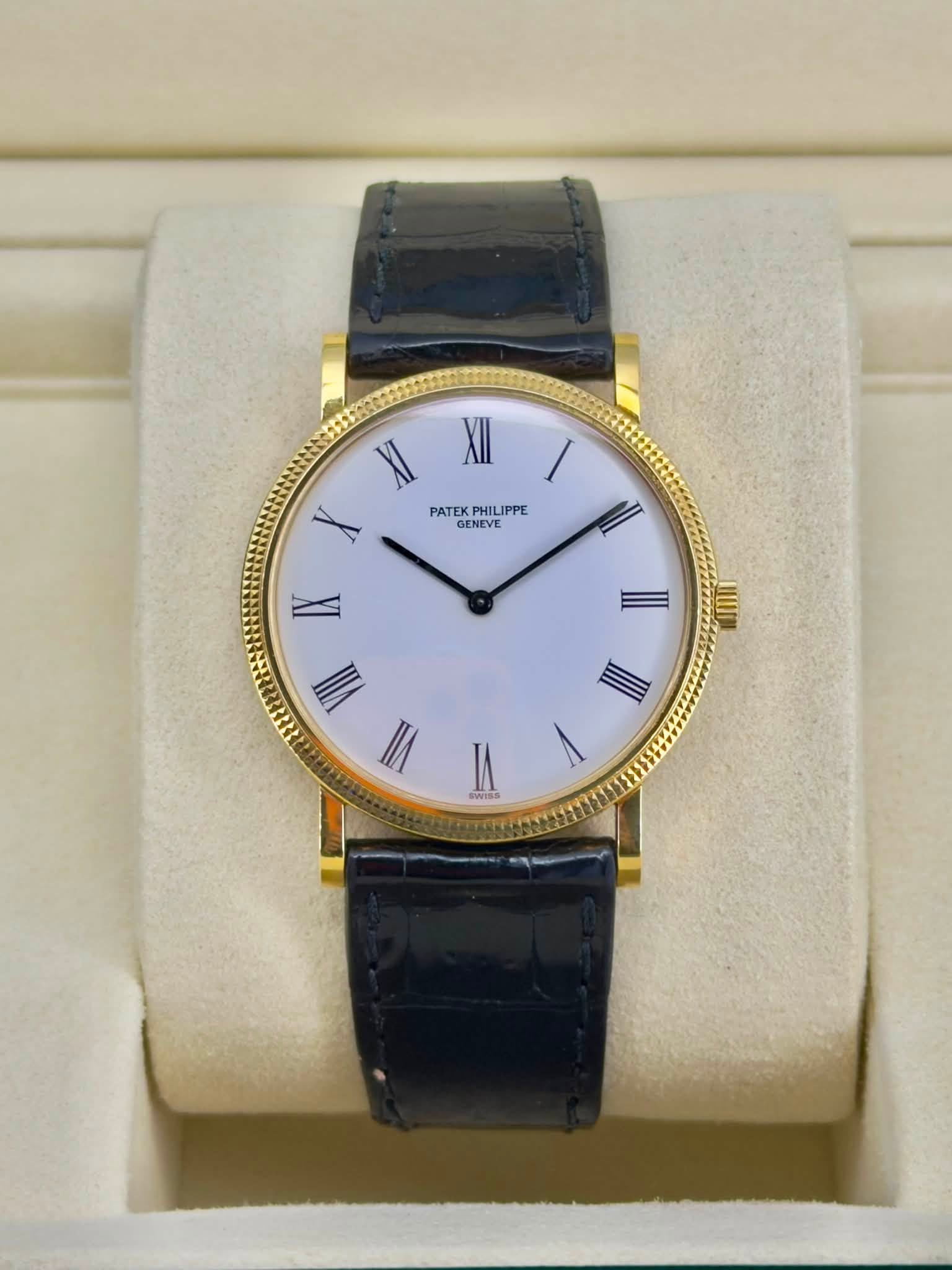 May be an image of text that says 'XI XII I X PATEK PATEKPHILIPPE PHIL ILIPPE GENEVE II VII VII SWINS'