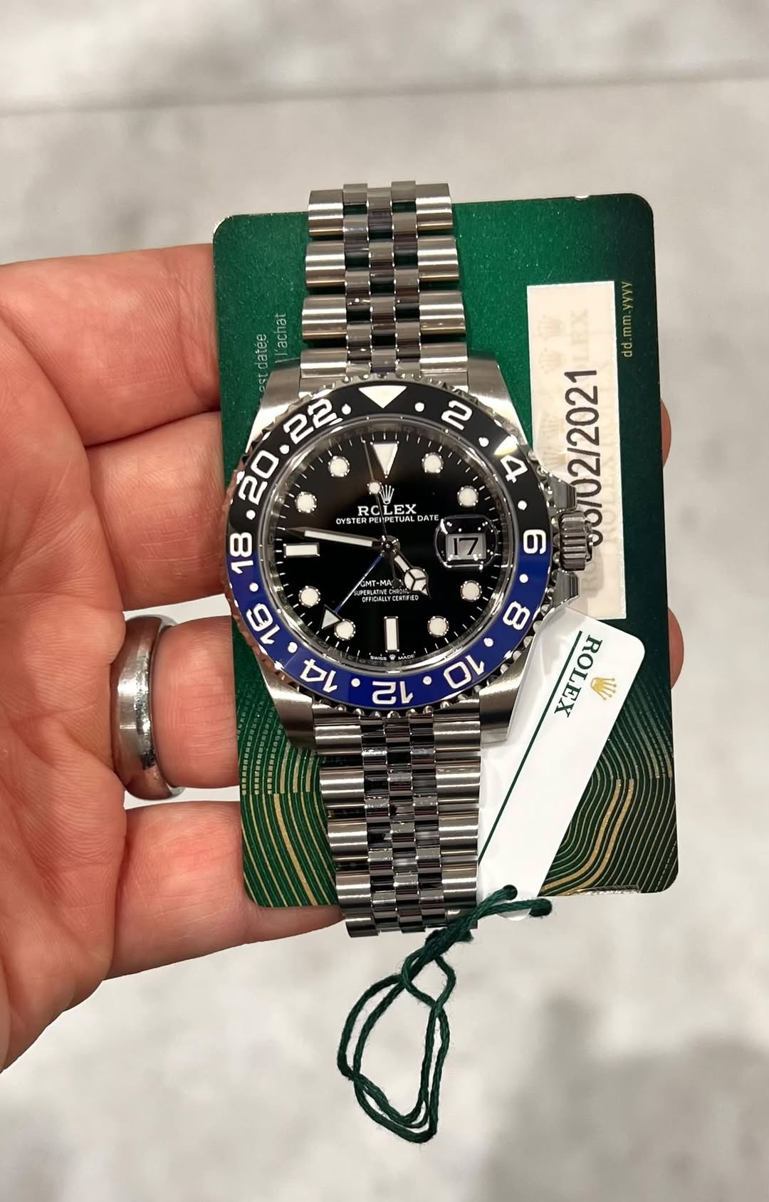 May be an image of wrist watch and text that says 'AaAepy euoe| RCLE? LEX EX OYSTERPE TUAL UAL O ATE yyyy EX .mm dd / ROLEX Vz MT-MA T-MA LPCERTTE 16 14 mma'