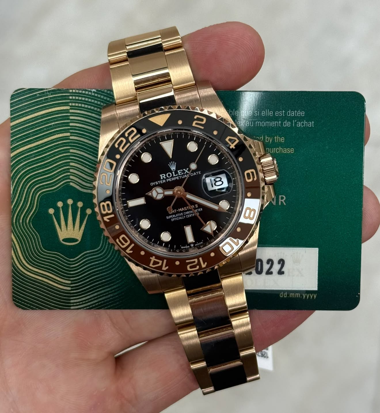 May be an image of wrist watch and text that says 'SEEUSS .用 2 le quesielleestdatér datée exaumomentdel'achat 'achat ลบ R Dy the urchase นพก Kл ROLE LEX EA DAT OLF PETИ ROL 18 ത…