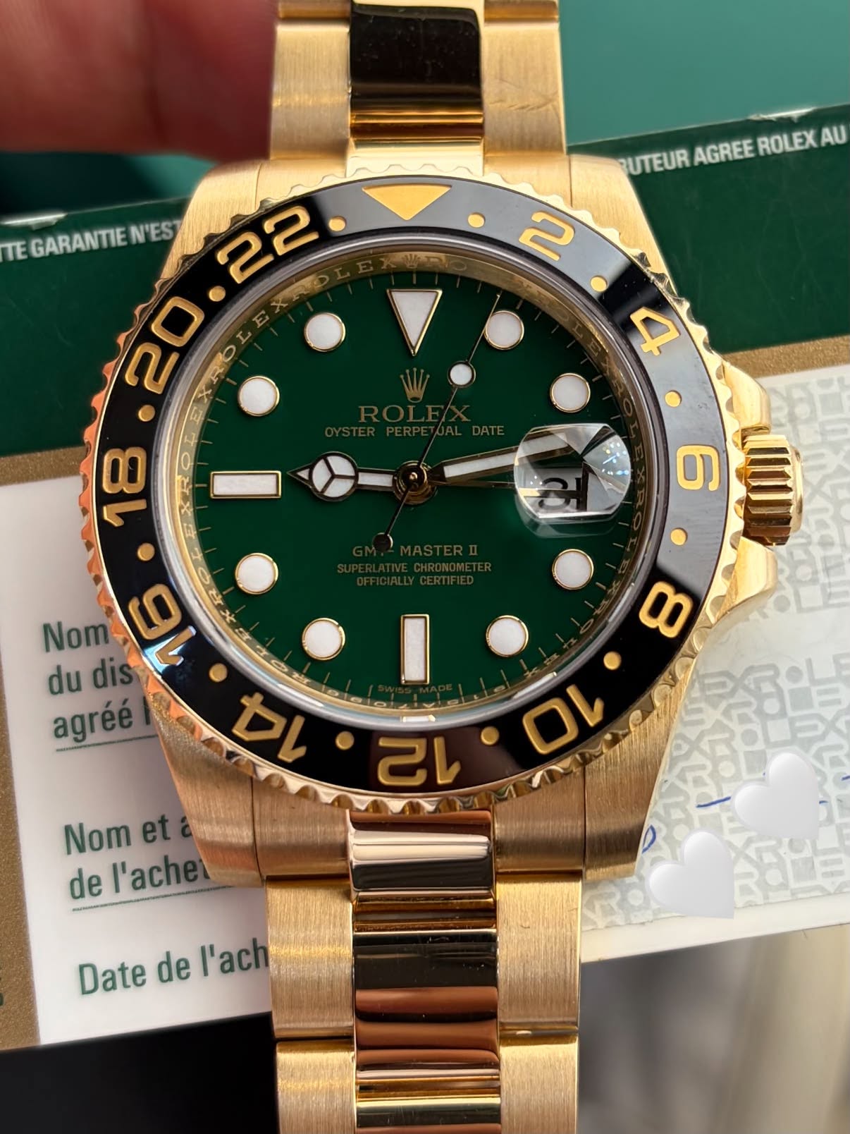 May be an image of wrist watch and text that says 'RUTEUR AGREE ROLEX スつ 2 4 TE GARANTIE GARANTIEN'E N'EST Nom 16 du dudis dis agréé agréél သ့္ိုးပ် D Nom et de l'ache Date de…
