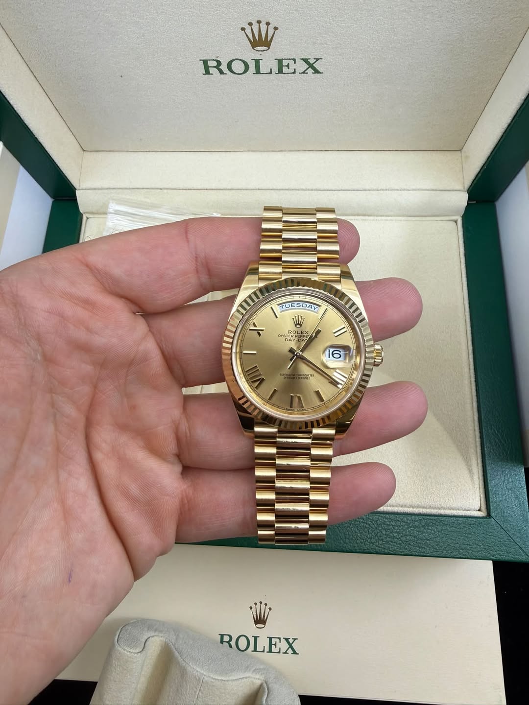 May be an image of wrist watch and text that says 'W ROLEX TUEEDAY Αγ WT rant LEX س شد Il 6 ROLEX'
