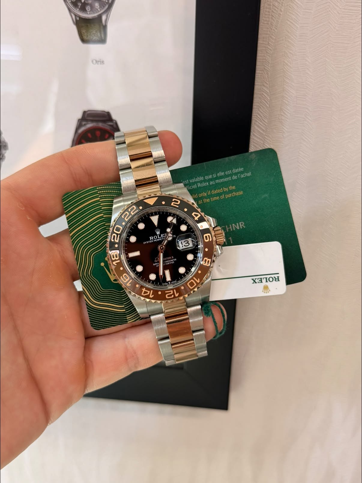May be an image of wrist watch and text that says 'Oris фиeB deTachat B Rolex tm:opuchase 2 4 NR 20.22. ROLE ROLE ា 13 림 जদ 公 XaToй XC 44'
