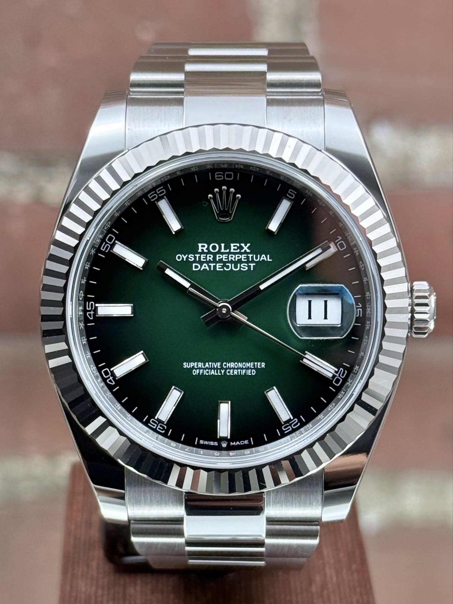 May be an image of wrist watch and text that says '50 ROLEX OYSTER RPERPETUAL ETUAL DATEJUST II 20 I 1 15 SUPERLATIVECHRONOMETER OFFI OFFICIALLY CERTIFIED SUPERLATIVE…