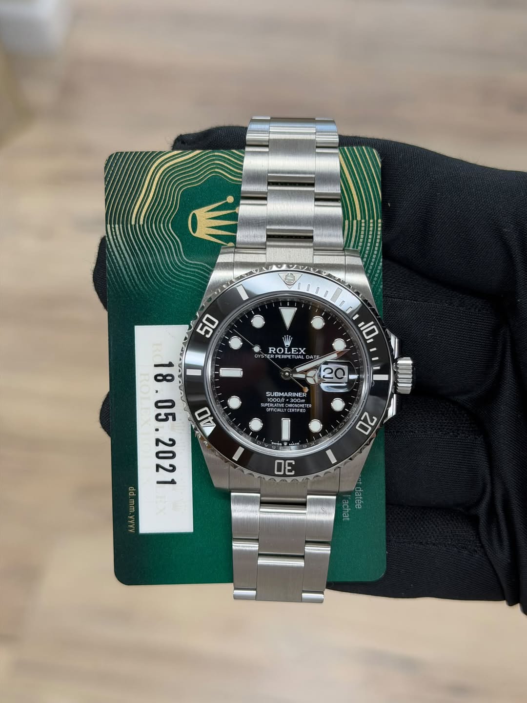 May be an image of wrist watch and text that says '00 ROLEX 1도% RPERFET 10 20 SUBMARINER 1000/= 3000 Eece W te OV dd m .yyyy 20 30 achat 一11'