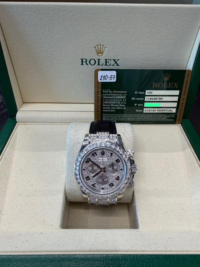 May be an image of wrist watch and text that says 'W ROLEX 230-37 v°C clien 100 CHRONOMETREt 116599TBR Modile DYSTERPERPETUAL OYSTER PERPETUAL 생차도지c A وي'