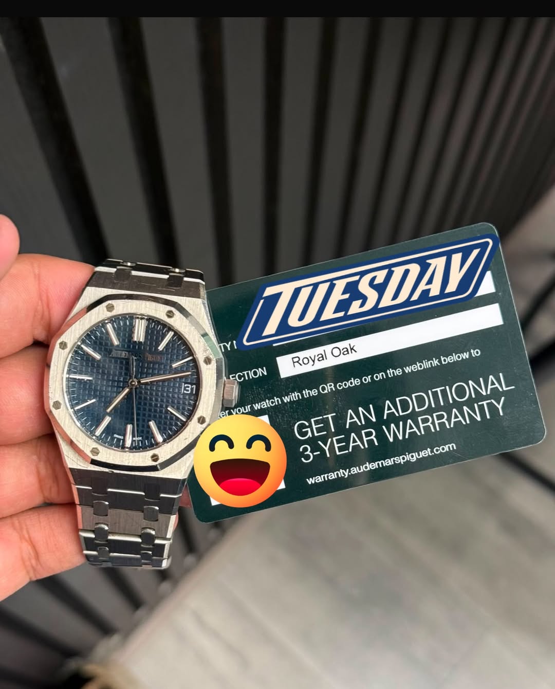 May be an image of digital watch and text that says 'i l' 131 1 TYI Royal TUESDAY Oak ECTION or or n er your watch with the QR code GET AN WARRANTY ADDITIONAL the weblink below to…