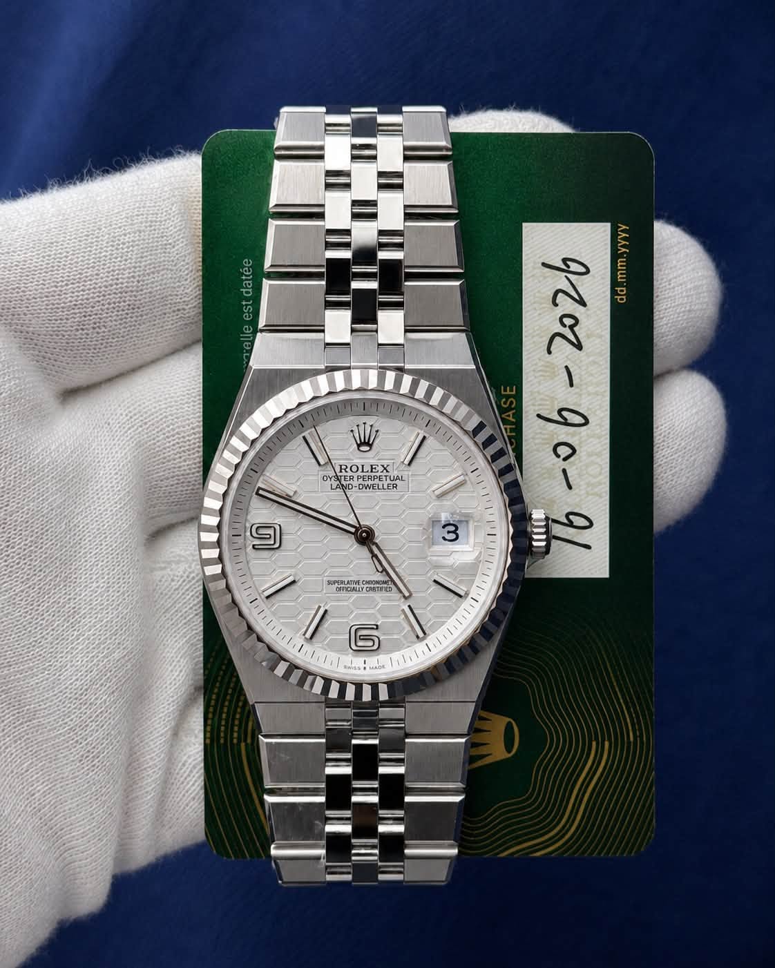 May be an image of wrist watch and text that says 'estdatee yyyy mm زا ROLEX Or YOTER ERPER ERPERPETUAL PERPE OWELLER DWELLER PERPETUAL 3 I 태산0 -06 dd Yày OVE 9 CETICING OB…