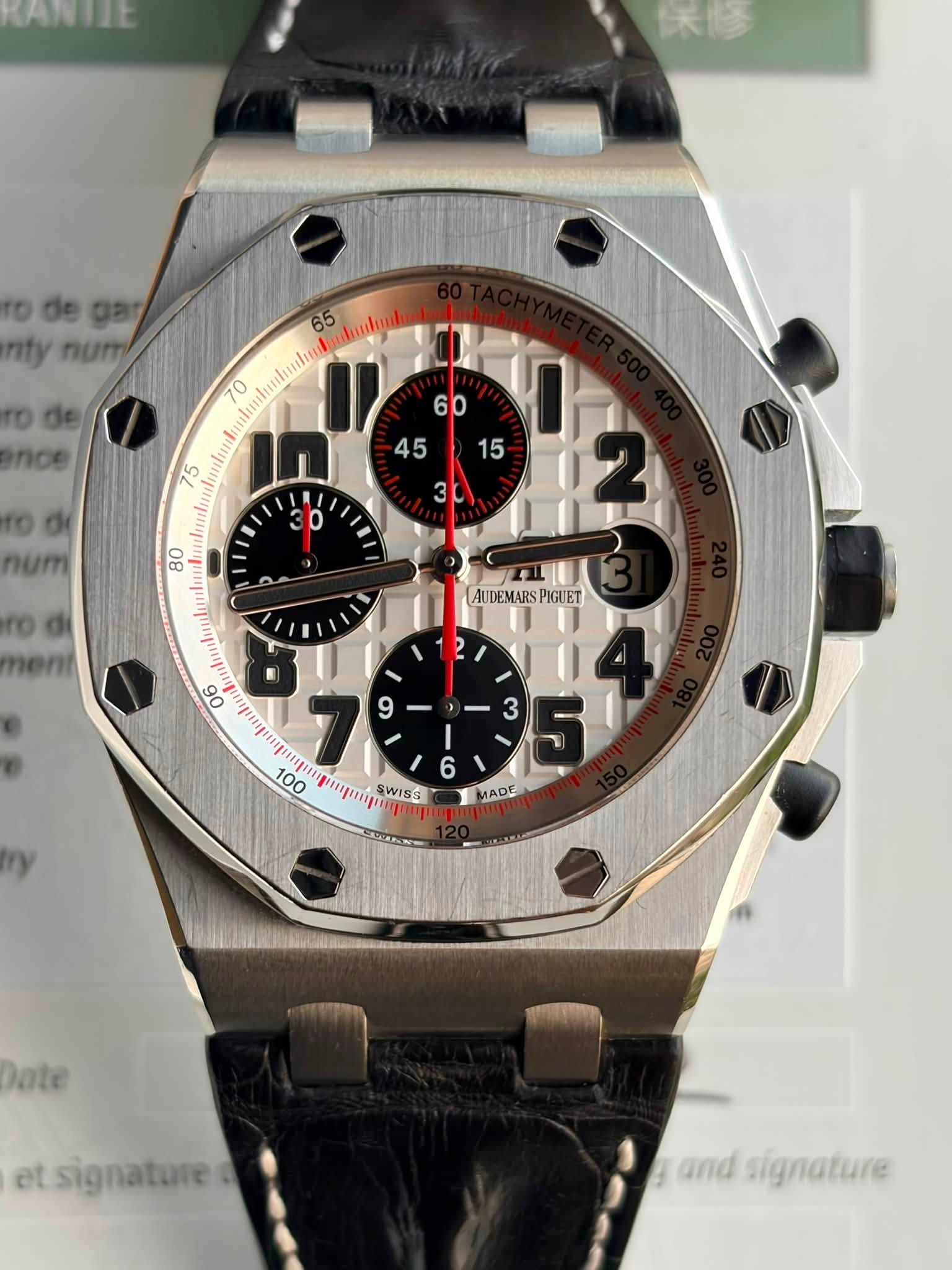 May be an image of wrist watch and text that says 'degar gar nity num 65 naukion 70 nhundudn 0de ance - num 0 80 ro rod nent AUDEMARS AUDEMARSPIGUET PIGUET SWISS MADE ate et…