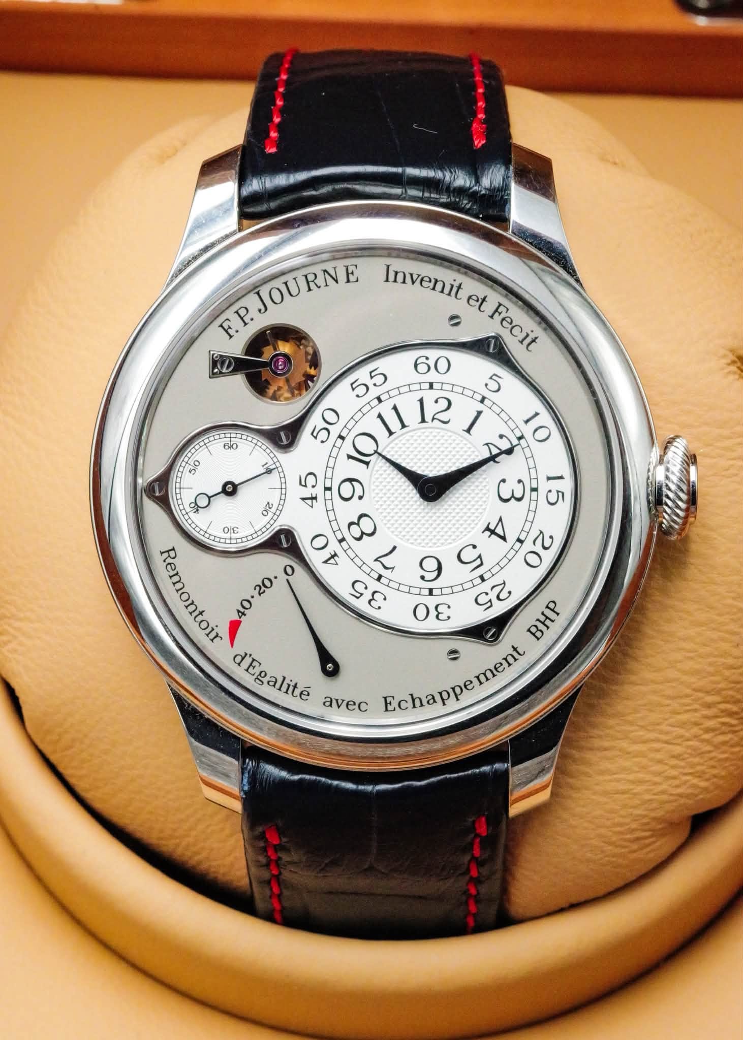May be an image of wrist watch and text that says '"សាន៍៍ ጠ/ሰዲያ BIB BA F.P.JOURNE F.P. Invenit et tFecit Fecit و ε 15 cr 5 OIC モ 20 Remontoir 40 40 8 ما & οε SZ BИΡ d'Eealité…
