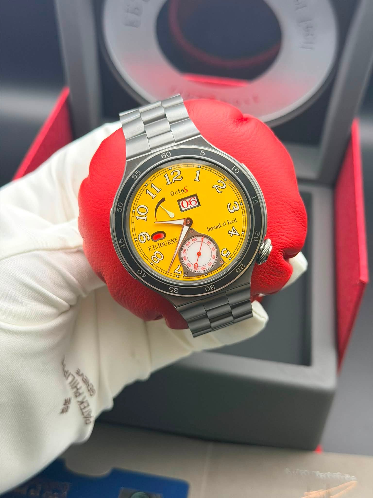 May be an image of wrist watch and text