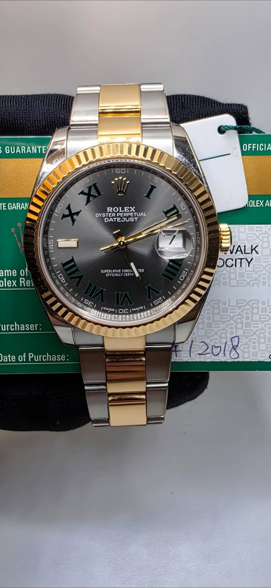 May be an image of wrist watch and text that says 'GUARANTE 60 55 OFFICI TE GARAN S 5 50 ROLEX OYSTE YSTERPE STERPERPE PERPET UAL TOMAE DATEJUST DAT EJUST 10 n 45 ROLEX ame ot olex…