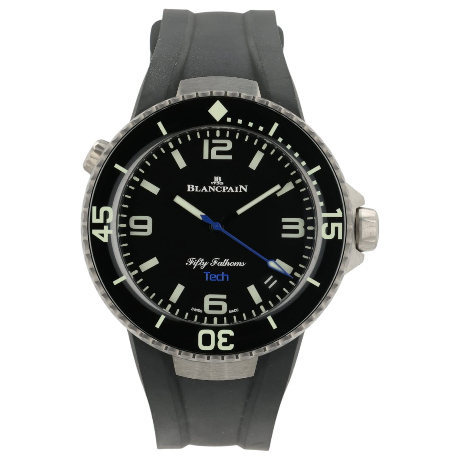 May be an image of digital watch and text that says 'I 12 ル BL BLANCPAIN 45 U 0 15 Fifly iflyFalhoms Falhoms Tech Syongg ゆ 6 MADK MNCE OE TPI 50 ن'