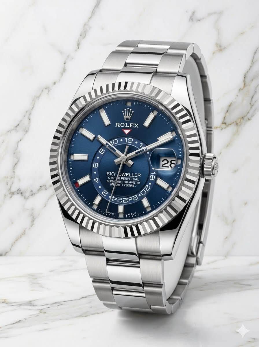 May be an image of wrist watch and text that says 'ROLEX 12 8 ம 4 28 SKY-DWELLER SKY DWELLER ELLER OYST SUPERA ン OYST பம OYSTR PERPETUAL PERPETUDE 9号 た 2 C CERMONEAL MOEO 8…