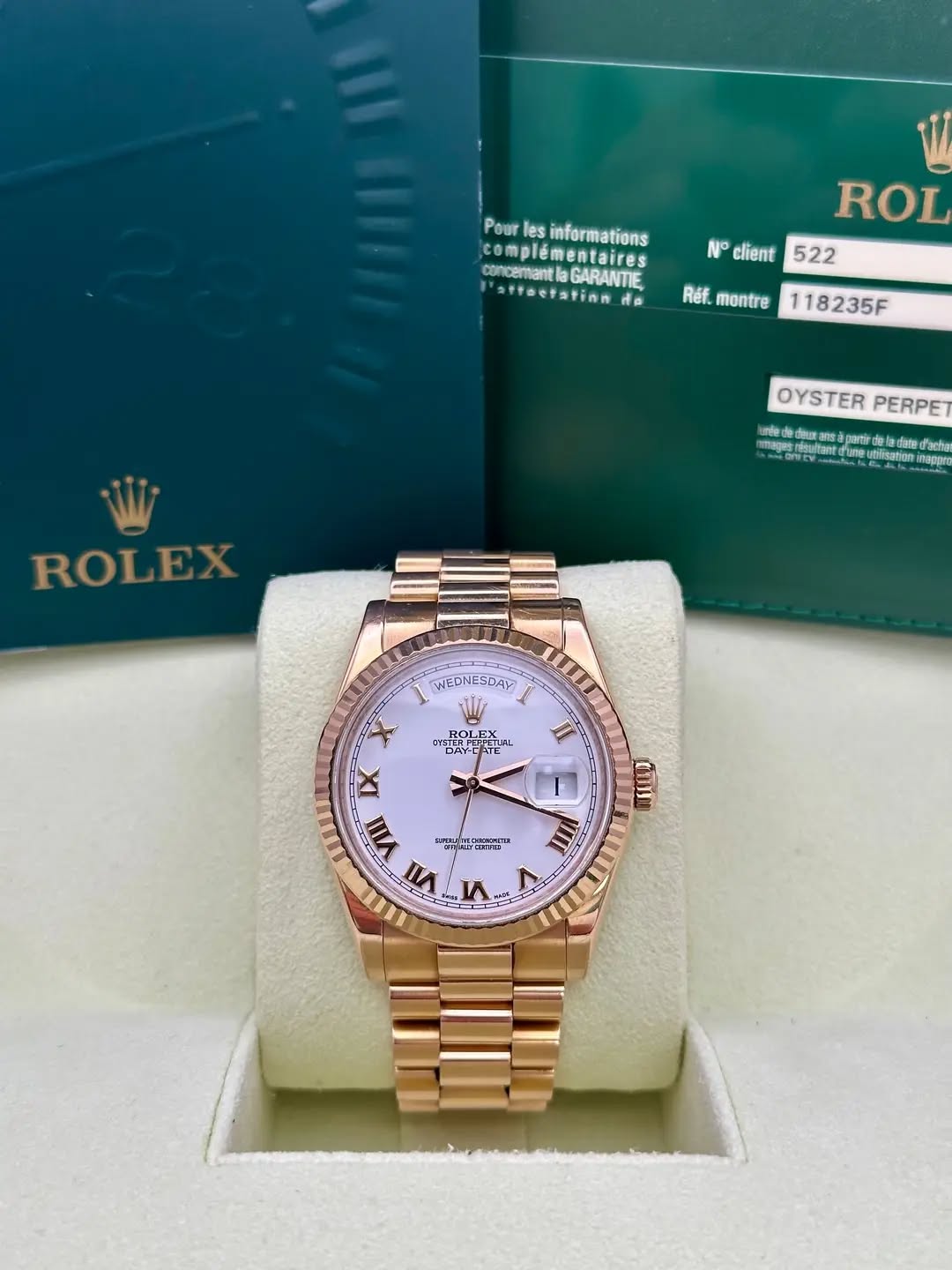 May be an image of wrist watch and text that says 'Pour les informations complémentaires concemantaGARANTIE concermantla GARANTIE afteetation dp V ROL N° client 522 Réf. montre…