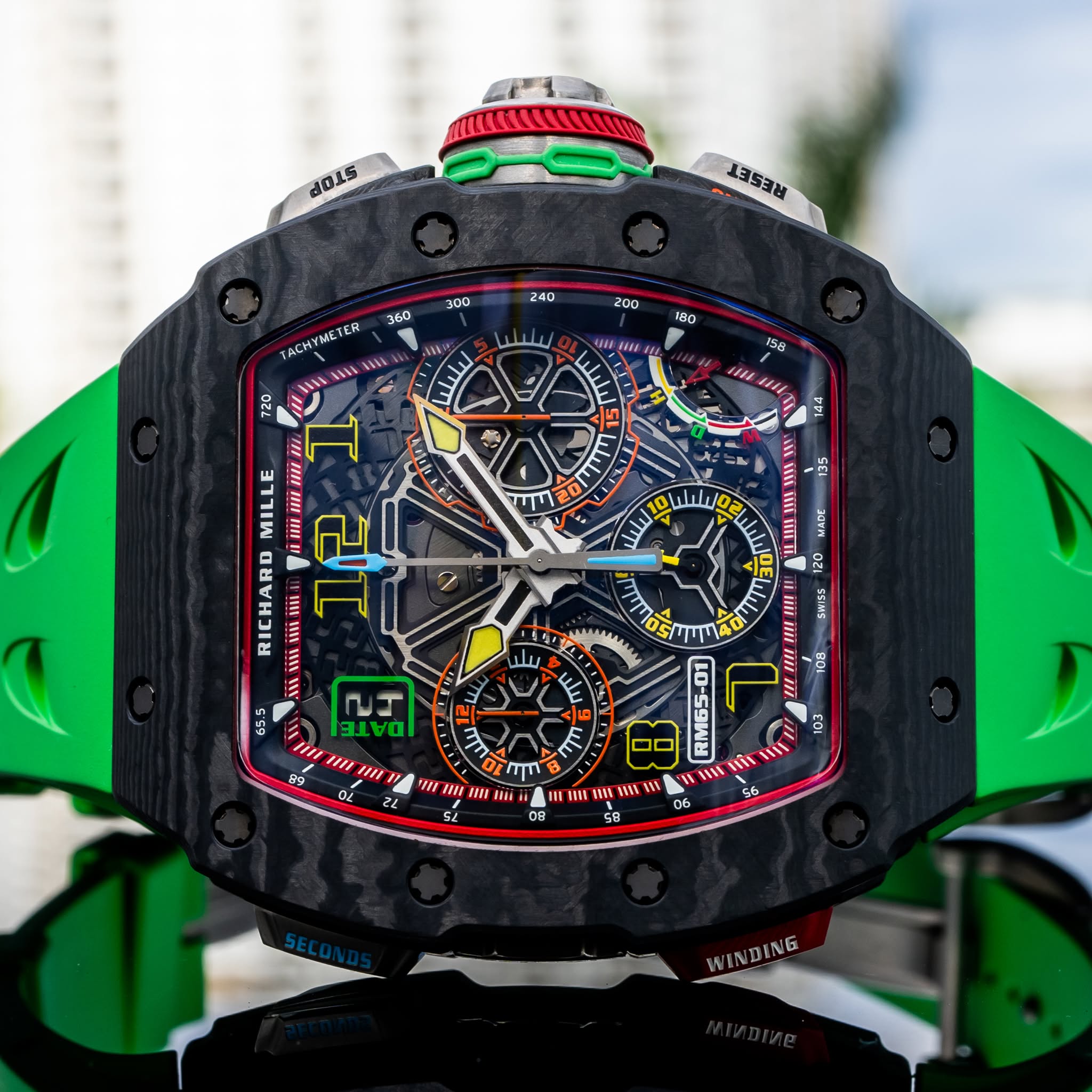 May be an image of ‎wrist watch and ‎text that says '‎Sais ACHYMLTER I1 き H 4 ਗ 0 ل 12 2Z1 H MILLE um A RICHARD iiii iia WIH mmm 20VA 大 20 OZ0 jii S5MS iiii BU HOL E 0 103 n പാ…