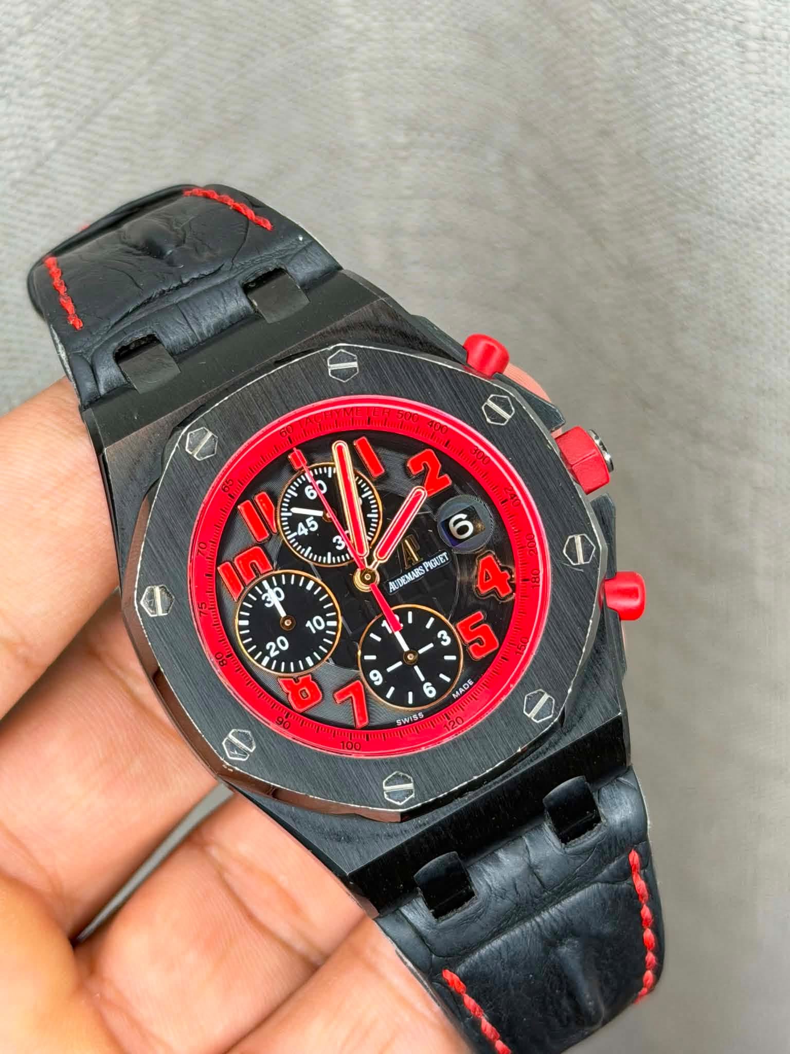 May be an image of digital watch and text that says '4 65 ina מיץ 60 #!플 ល្អ 5 45 מסייוייייוייתר 6 3 AUDEMARSPIGUET AUDEMARS νει 4 3 5 - - - バ 9 MAD MADE 10 0 I B 6 Swiss 106…