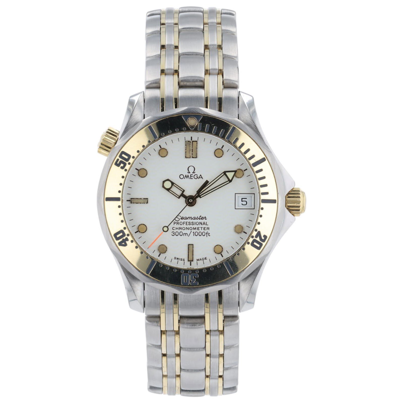 May be an image of digital watch and text that says '50 ه OMEGA 5 B BAECOCIONA Seamaster KUPESSIORAL ROFESSIONA CHRONOM NOMETER OMETER 300m/ 1000ft 40 a5 MADE 20'