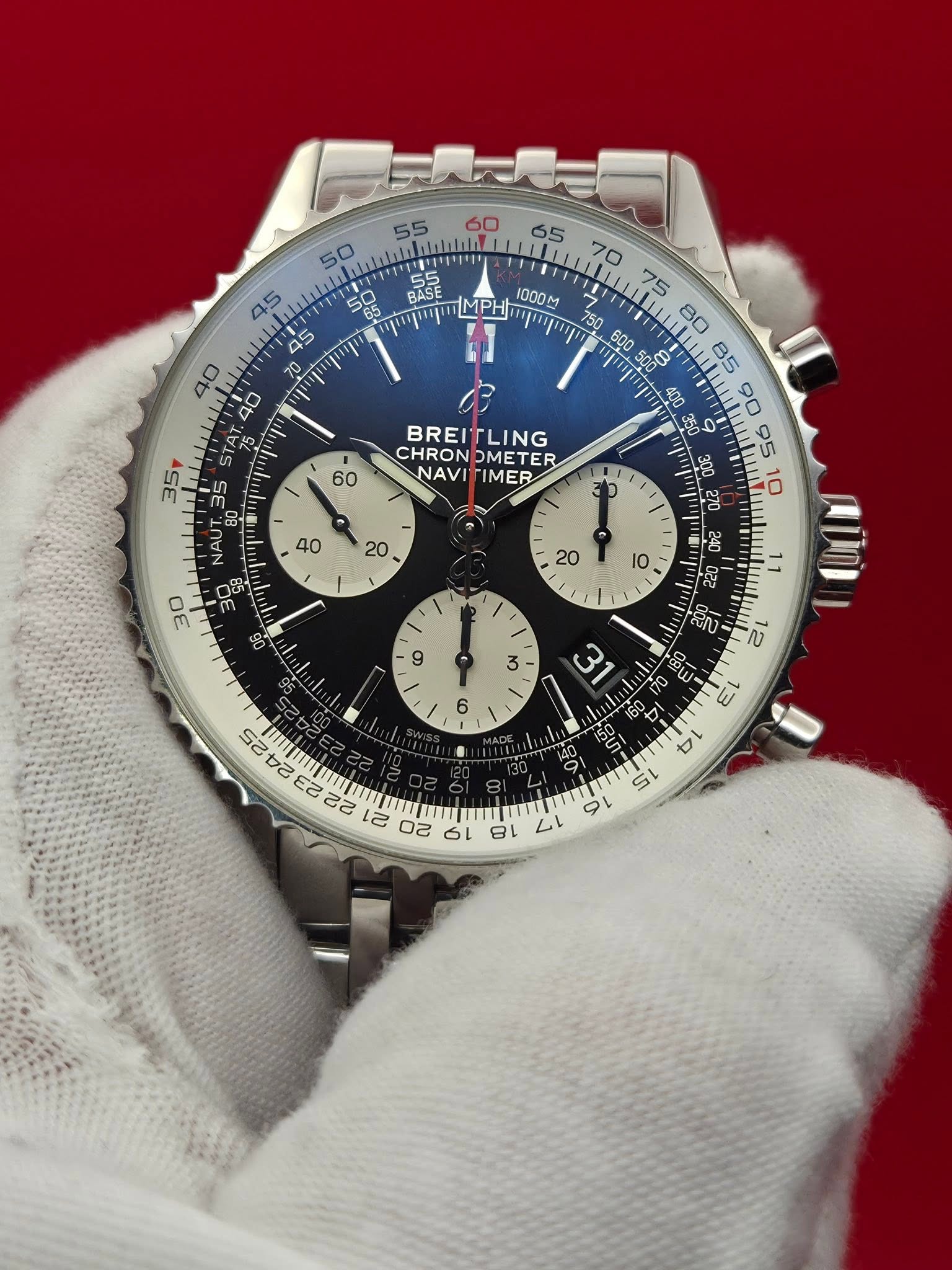 May be an image of wrist watch and text that says ' wulloannin, ILI mITe 70 Suiilan 1000M 75 ייוייחיייןיי MPH npлprpT ማካ STAT יוי 35Y NAU မင B 3 60 BREITLING BREI CHRON…